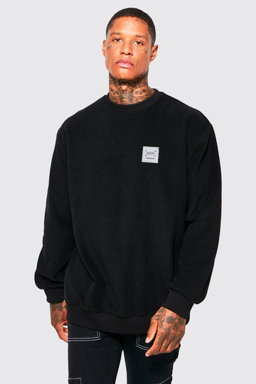 Oversized Sweatshirt I Fleece, Black