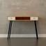 Skrivbord Basil Metal, ek, vit, svart, 100x60x72 cm