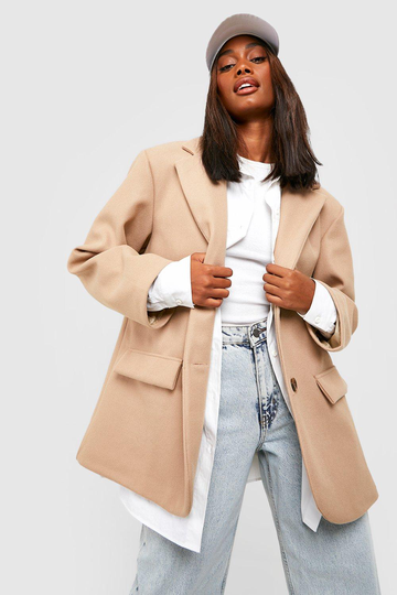 Oversize Kavaj I Ullimitation, Beige
