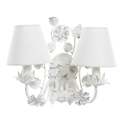 Taklampa DKD Home Decor Vit Polyester Metall 220 V 25W (38 x 22 x 31 cm)