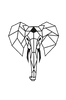 Väggdekor Elefant B45xD0,15xH52 cm