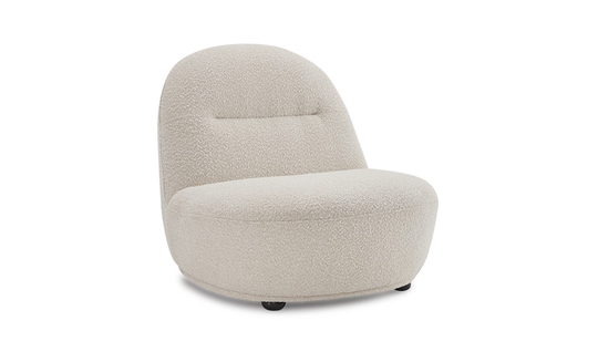 BOOGI Fåtölj Bouclé Offwhite