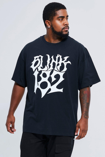 Plus Blink 182 Oversized T-Shirt, Black