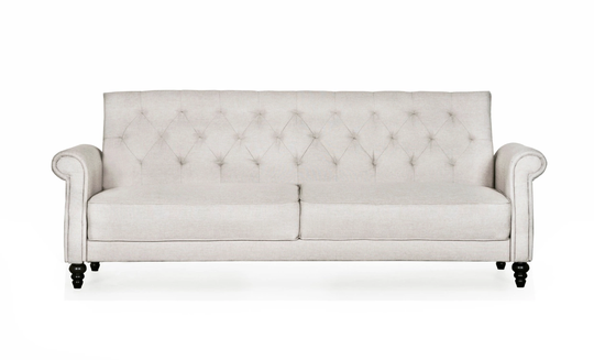 LEEDS Bäddsoffa Chesterfield Beige