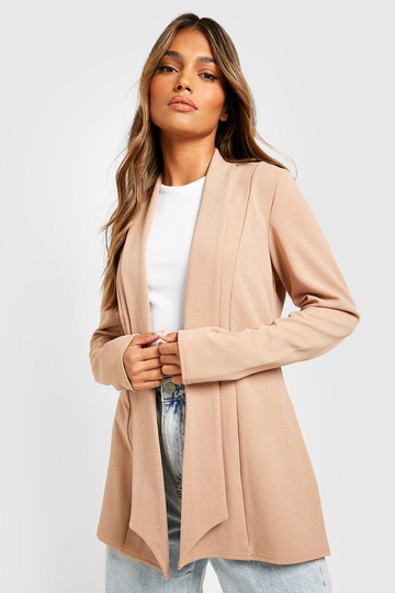 Basic Figursydd Kavaj I Jersey, Beige