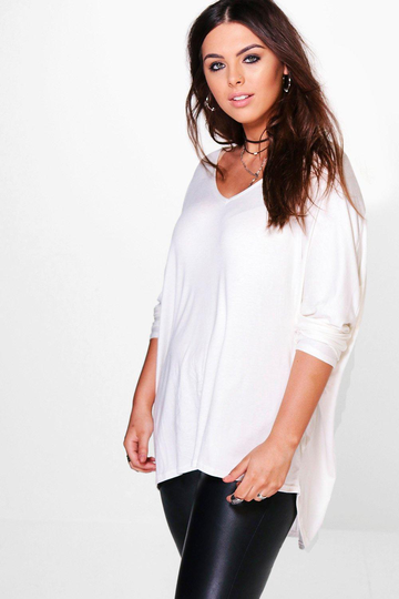 Plus - Långärmad T-Shirt, White