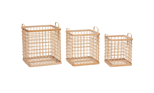 FÖRVARINGSKORG 3-pack Natur