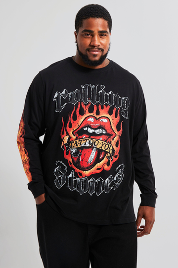 Plus - Rolling Stones Långärmad T-Shirt, Black