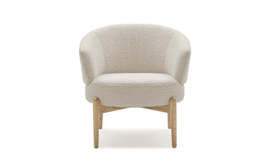 LOLA Loungefåtölj Bouclé Offwhite