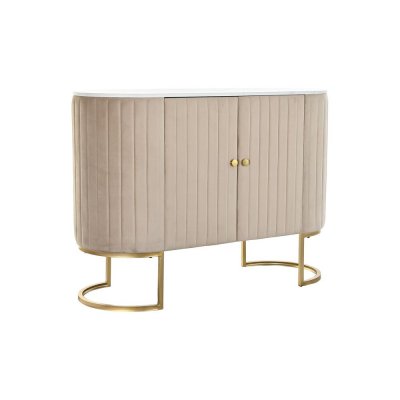 Skänk DKD Home Decor Beige Himmelsblå Gyllene Marmor (120 x 48 x 85 cm)