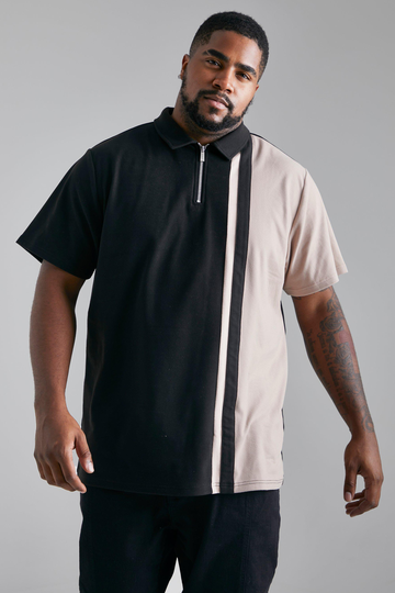 Plus - Mjuk Piké I Slim Fit, Black