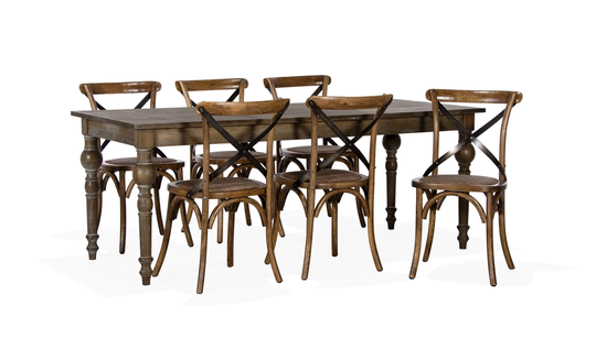 SPIRA/WOODS Matgrupp 200 Antik 6 Stolar