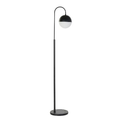 Golvlampa DKD Home Decor Vit Svart Metall Glas (28 x 35 x 165 cm)