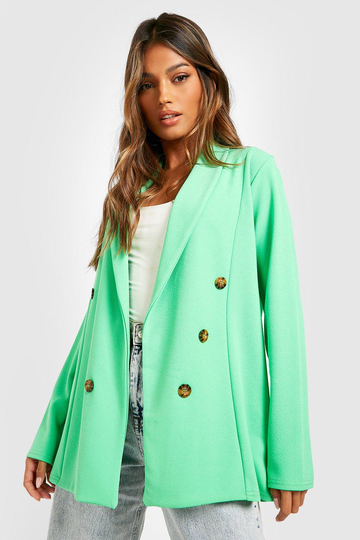 Basic Kavaj I Jersey Med Ledig Passform, Green