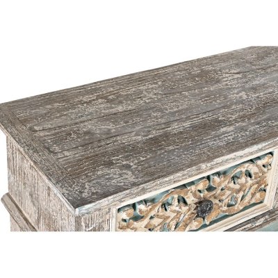 Kommod DKD Home Decor Trä Turkos Vit Orientalisk (99 x 38 x 91 cm)