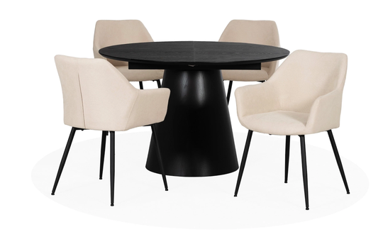 MANNE/RILEY Matgrupp 4 Stolar Beige