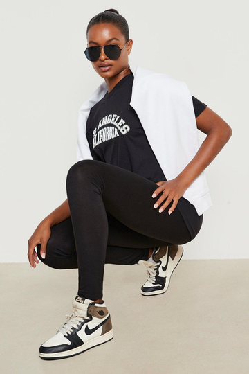 Tall - Leggings Med Hög Midja Och Booty Boost, Black