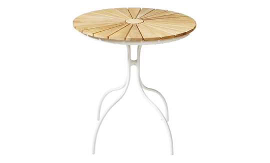 ELLEN Cafébord Teak/Vit 80