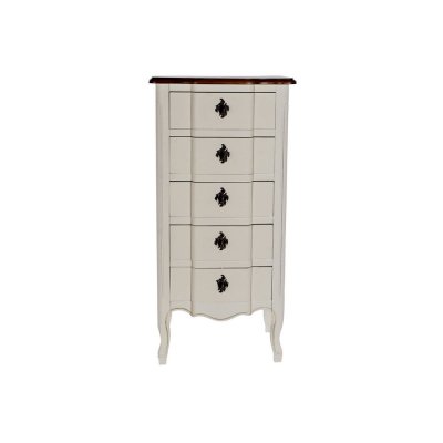 Byrå med 5 lådor DKD Home Decor Brun Vit Mörkbrun Paulowniaträ (47 x 35 x 100 cm)