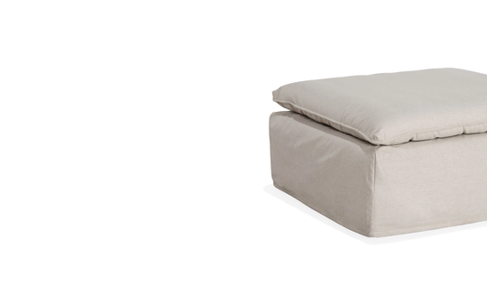 DOVER Grand Deluxe Klädsel Fotpall Linnebeige