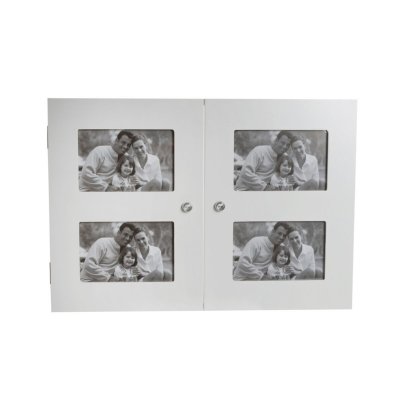 Omslag DKD Home Decor Fotoramar Räknare Vit (46 x 32 x 8 cm)