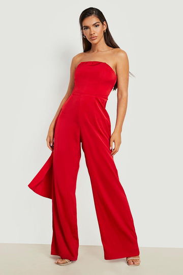 Jumpsuit I Satin Med Vida Ben, Red
