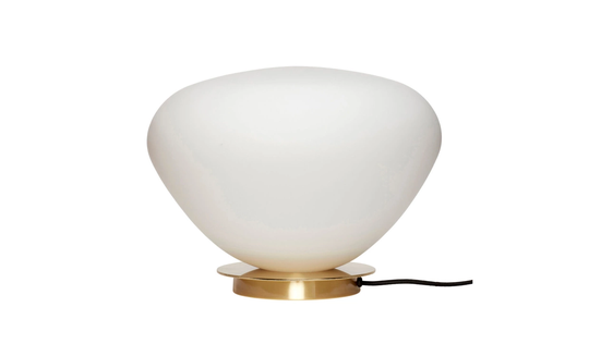 BORDSLAMPA Vit/Mässing