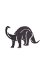 Väggdekor Dinosaurie B54xD0,15xH39 cm
