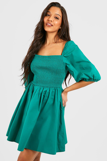 Skaterklänning Med Smock, Green