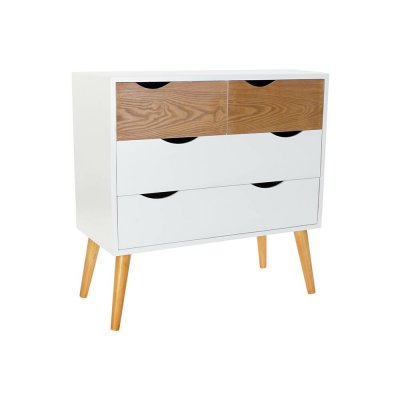Byrå DKD Home Decor Brun MDF Vit (80 x 38 x 80 cm)