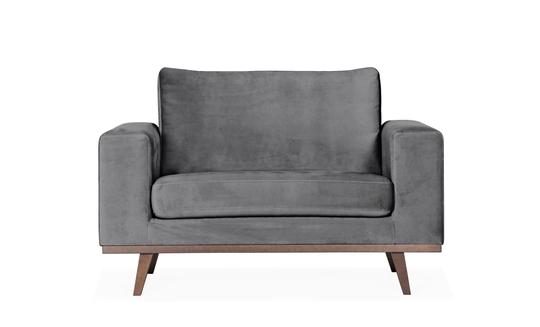 STOCKHOLM Fåtölj Velvet Edition Mörkgrå