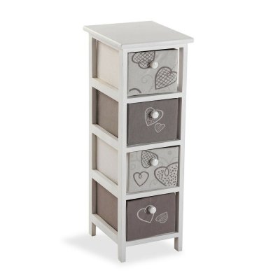 Byrå Versa Cozy 4 lådor Hjärtan Trä MDF (30 x 72 x 25 cm)