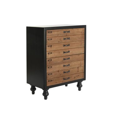 Byrå DKD Home Decor Gran Naturell Svart Vintage (67 x 40 x 89 cm)