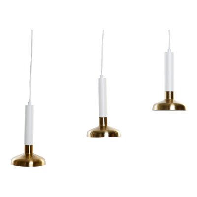 Taklampa DKD Home Decor Vit Metall 220 V Gyllene 50 W (75 x 15 x 140 cm)