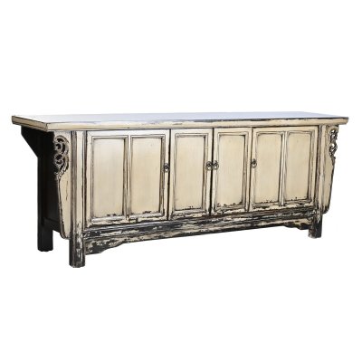 Skänk DKD Home Decor Svart Kräm Alm (174 x 40 x 65 cm)