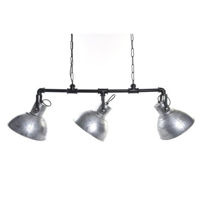 Taklampa DKD Home Decor Silvrig Svart 220 V 50 W (122 x 29 x 42 cm)