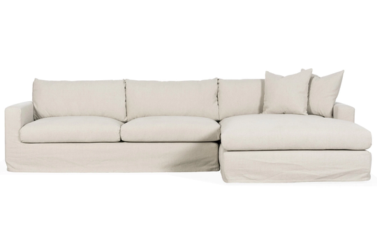 MAXIME Divansoffa Höger Beige