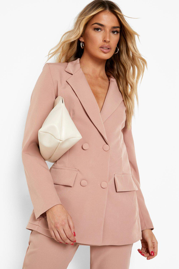 Dubbelknäppt Kavaj, Beige