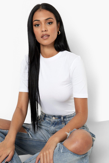 Tall - Basic Figursydd T-Shirt, White