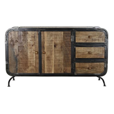 Skänk DKD Home Decor Metall Mangoträ (140 x 43 x 80 cm)