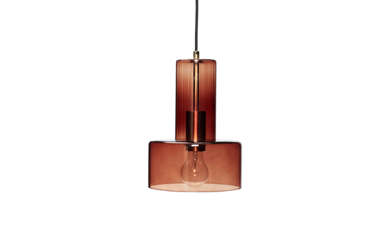 TAKLAMPA Glas Brun
