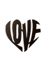 Väggdekor Ord Love Heart