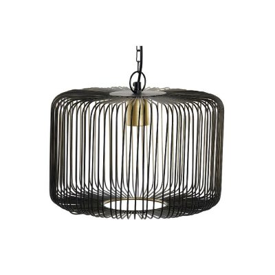 Taklampa DKD Home Decor Svart Metall 220 V Gyllene 50 W (33 x 33 x 21 cm)