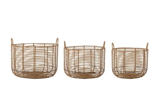 MEKKEL Korgar 3-set Natur