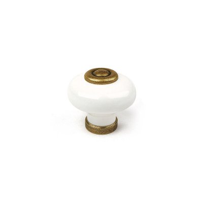 Dörrhandtag Rei Antikbehandlad Rund Porslin 4 Delar (Ø 3,1 x 2,8 cm)