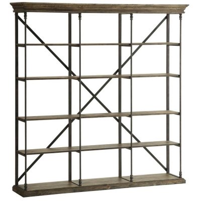 Bokhylla DKD Home Decor Sheesham Trä 213 x 43 x 220 cm Metall