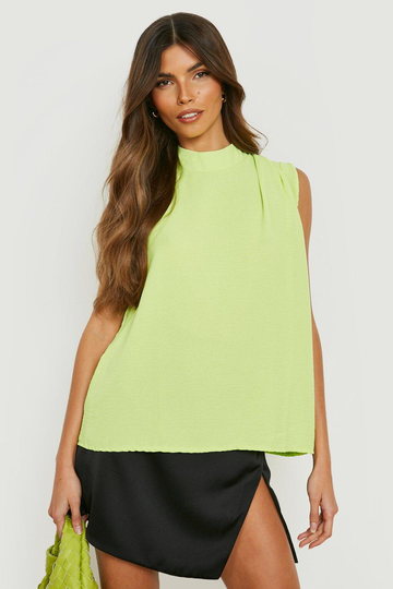 Draperad Blus Med Knytdetalj Och Struktur