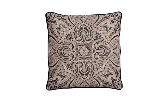 MANJA Kuddfodral 50x50 Beige/Mörkblå