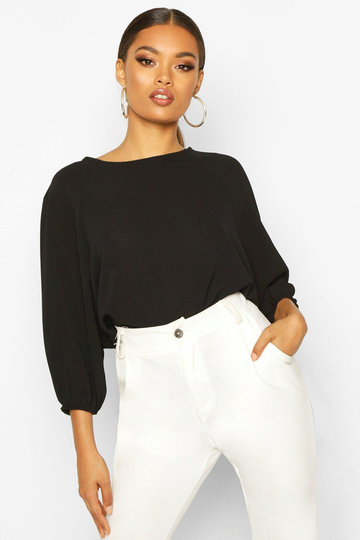 Blus Med Fladdermusärm, Black