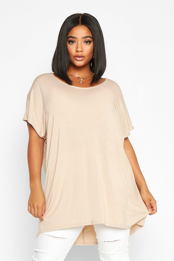 Plus - Oversize T-Shirt, Beige
